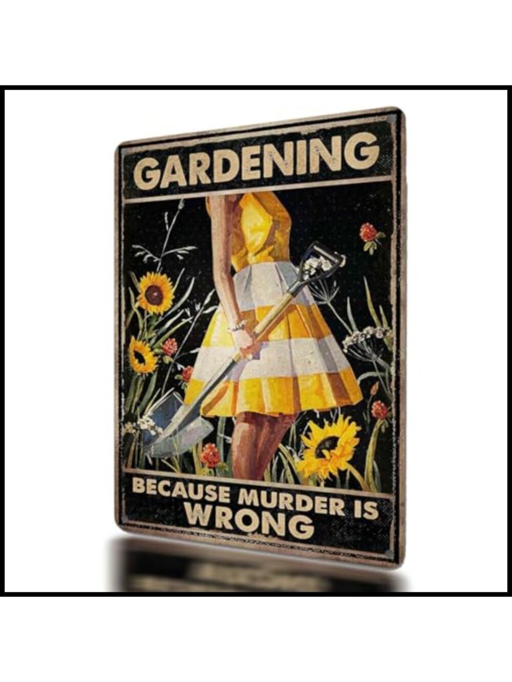 Funny Gardening Metal Sign Gift for Women Vintage Wall Decor 8x12